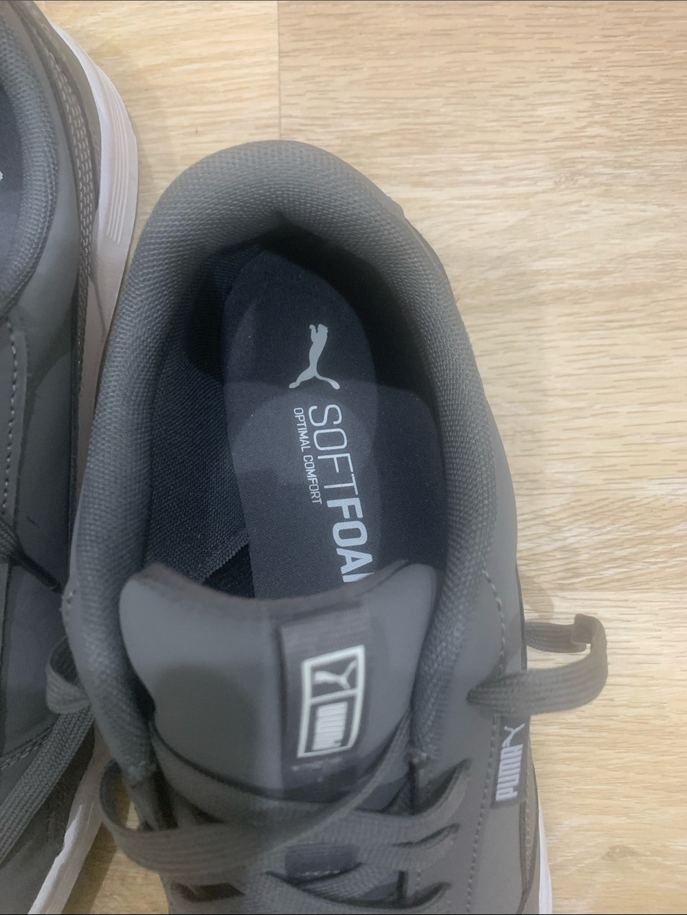 Puma Men's Charcoal Gray Low-Top Sneakers - Picture 2 of 6